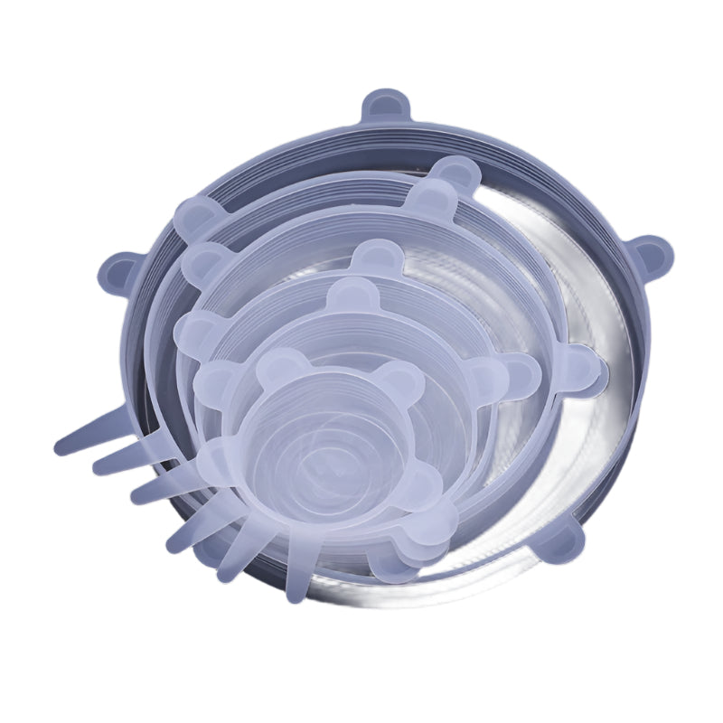 NNETM 6pcs Silicone Stretch Lids for Food Storage