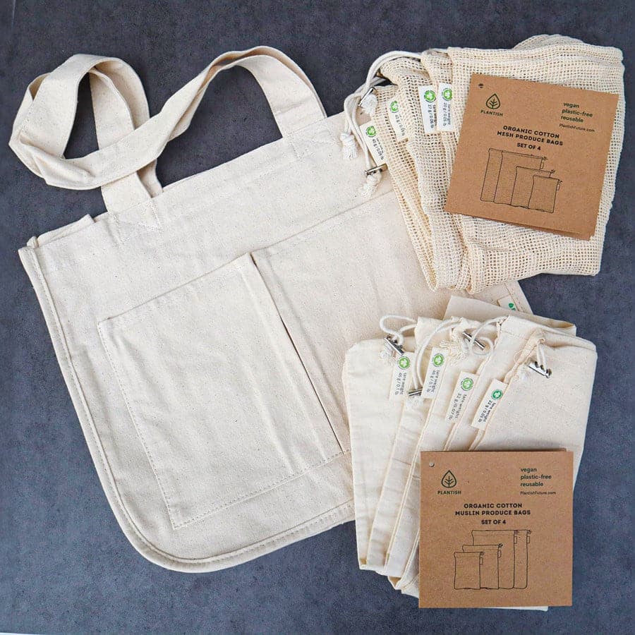 9 Piece - Reusable Grocery Bags (Starter Set)